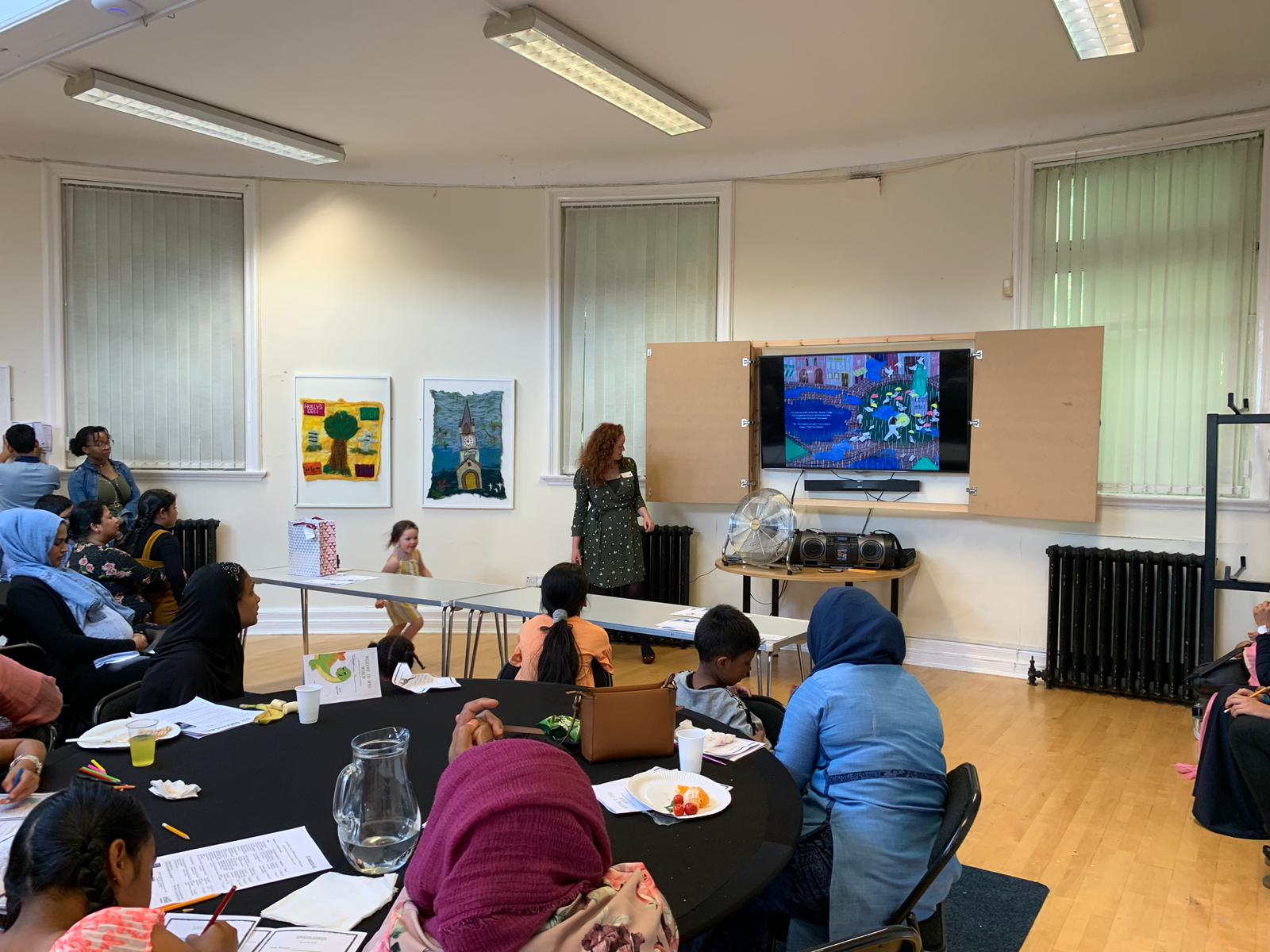 Kirsty presenting story time