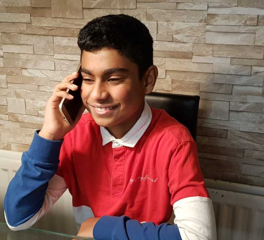 Photo of young person, Rayan, who interviewed a trustee